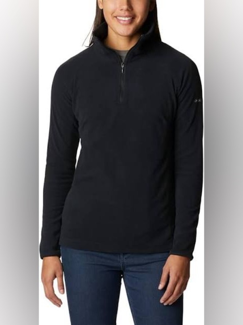 Columbia Black Half-Zip Fleece Pullover